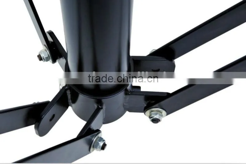 high quality 2m push light up display stand safety metal display stand