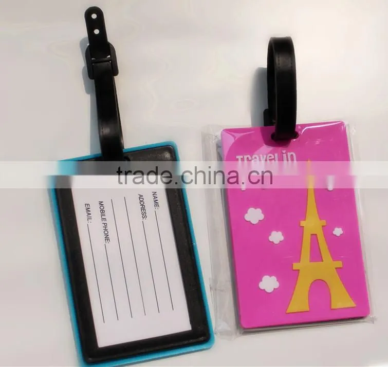 Cute silicone travel personalized luggage tags