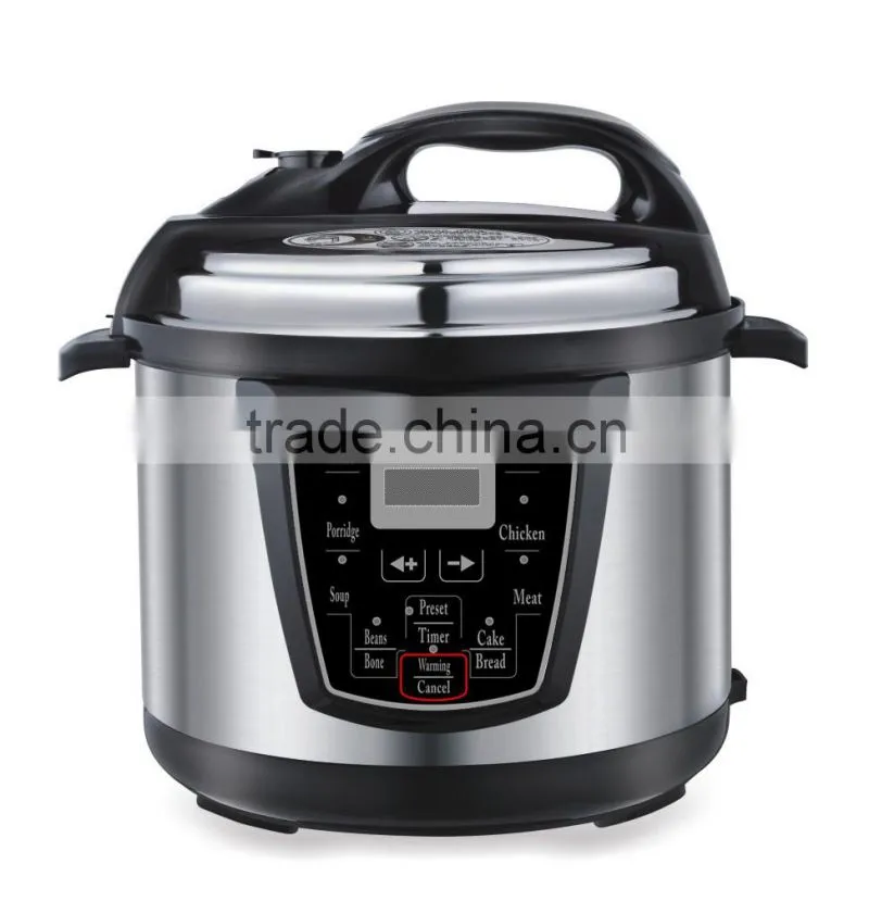 Zhongshan basic cheap energy saving stainless steel housing electric multicookings pressure cooker with pressure release device