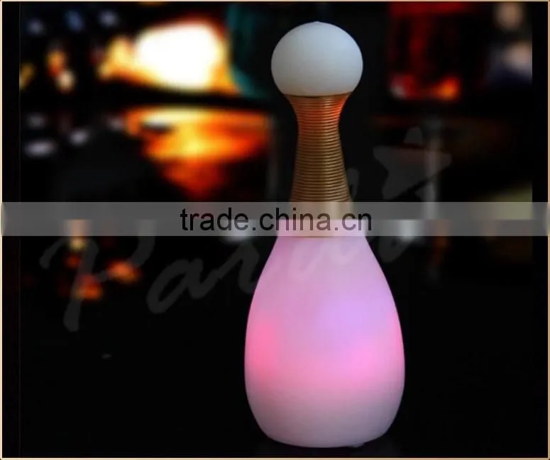 Bowling and perfume bottle shape table led lamp table