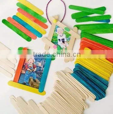 Assorted Colored Craft Wood Popsicle sticks 4 and 1/2"