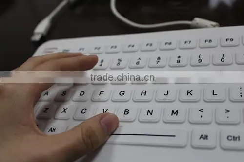 Waterproof backlight silicone medical keyboard with numeric keypad