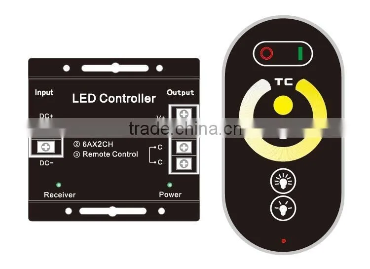 AC85~265V 50/60Hz 14keys RF 24G Packet Radio wireless to tuch controller/Dimmer for led strip light