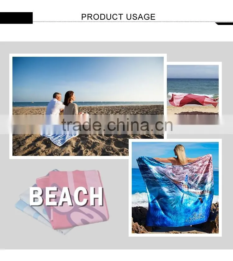 Custom Logo Print Micro fiber Beach Towel