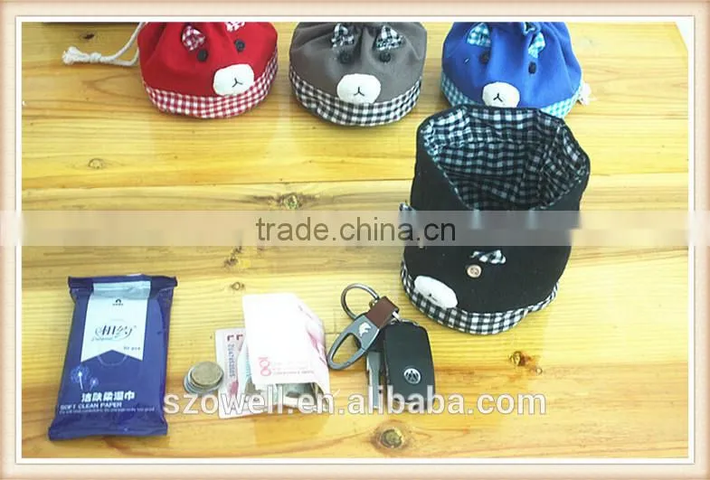 2014 Shenzhen OWELL new designed Canvas/Cotton coin purse wholesale