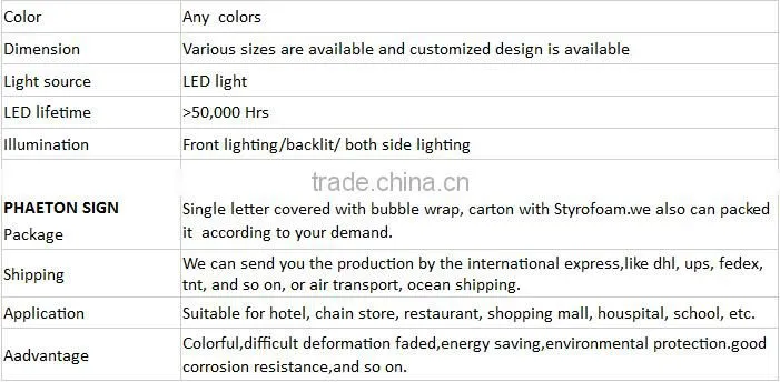 High quality customized very good polished 304 stainless steel letter