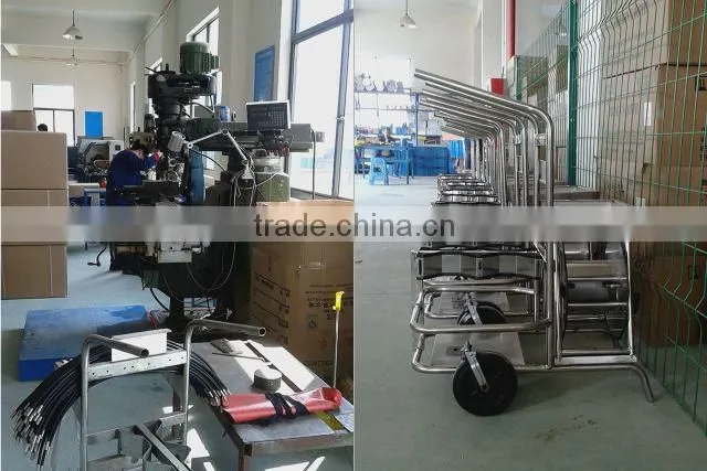 Stainless steel trolley breathing apparatus with 2 cylinders