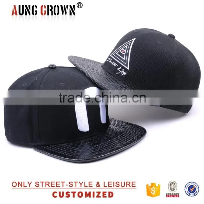 Fashion 6 panels 3D logo custom snap back hat