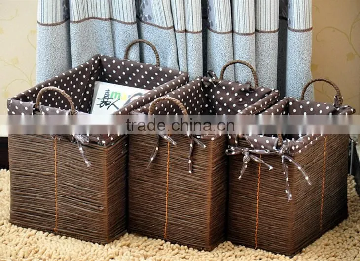 Fashion weave storage basket,3PCS/set storage basket
