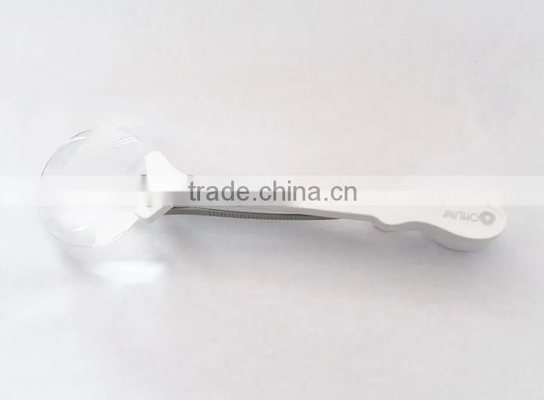 Factory Directly!Handheld plastic tweezer magnifier with led light