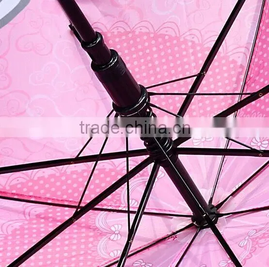 Ketty cat popular children straight bone umbrella