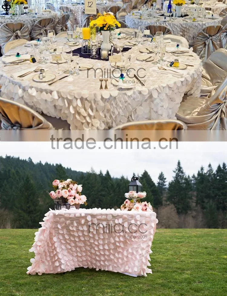 Taffeta petal table cloth