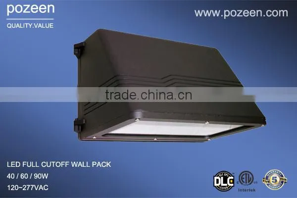 DLC Listed LED Wall Pack Light40W Outdoor LED Wall Light LED Wall Fixture