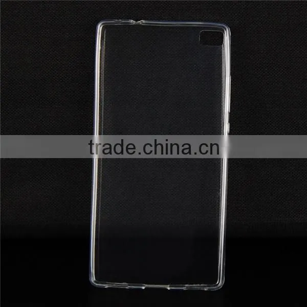 For Huawei P8 Max Ultra Thin TPU Case , Soft Clear Tranparent Crystal Gel Silicone Back Cover Case For Huawei P8 Case