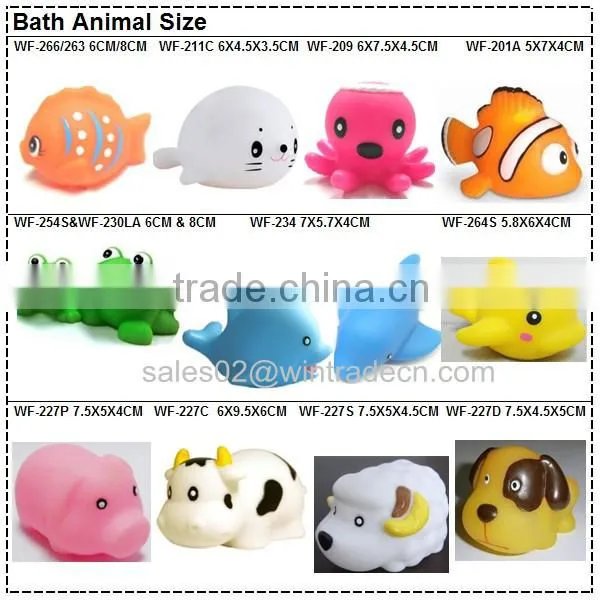 Mini plastic yellow whale rubber shower gifts