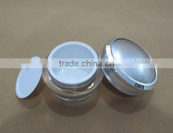 Plastic Cosmetic Packaging, Acrylic Cream Jar and Lotion Pump Bottle