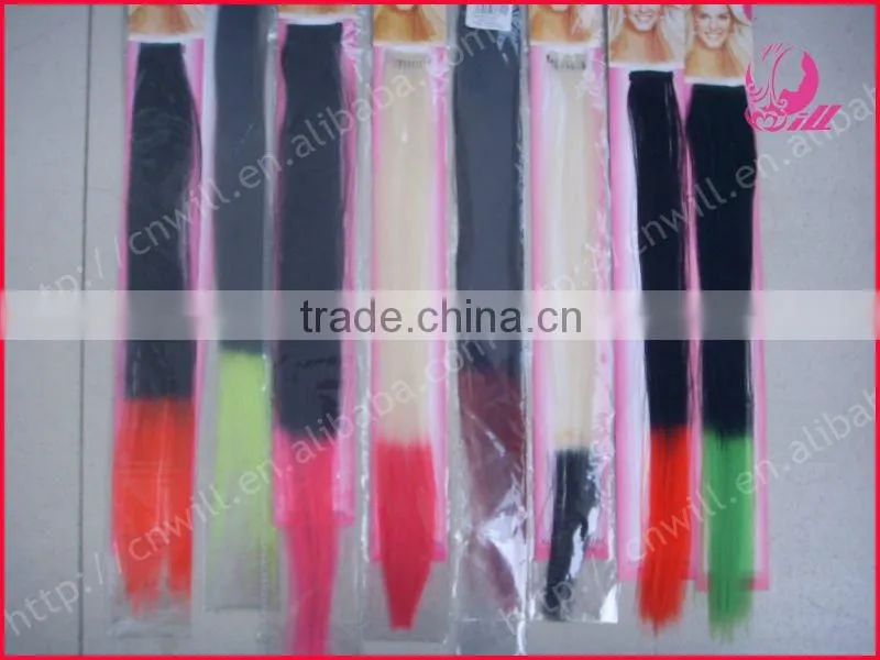 Silky Straight Fade Colored Hair Extensions Synthetic Hair Braids Extensions