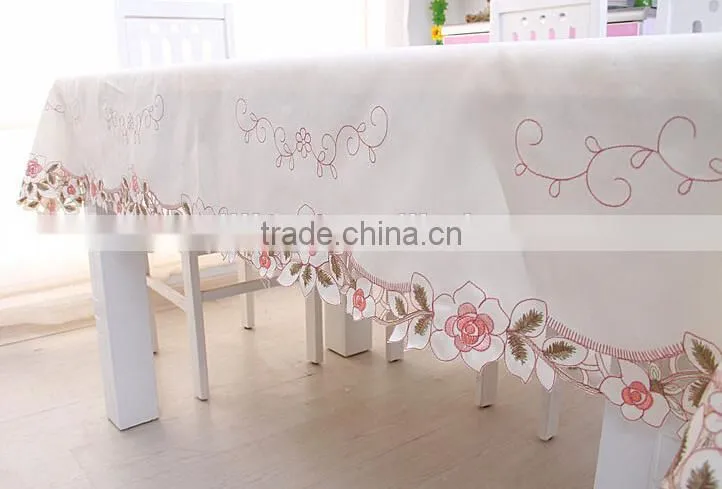 New design elegant Handmade embroidery cheap table cover