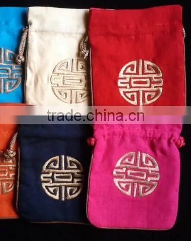 Mobile Phone Pouch with EMB, Mobile Pouch,Pencil Pouch
