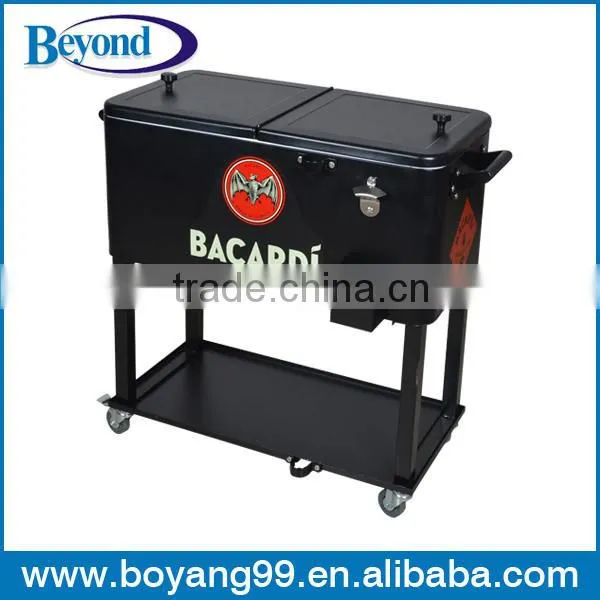 rolling patio metal cooler