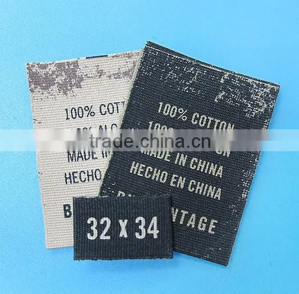 Brand Logo Silk Screen Printed Garment Cotton Tape Printing Label