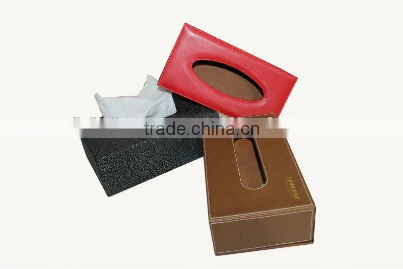 2015new-style elegat pu wooden paper napkin/tissue box
