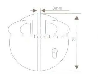 HS13G002 HIGH QUALITY GLASS DOOR LOCK