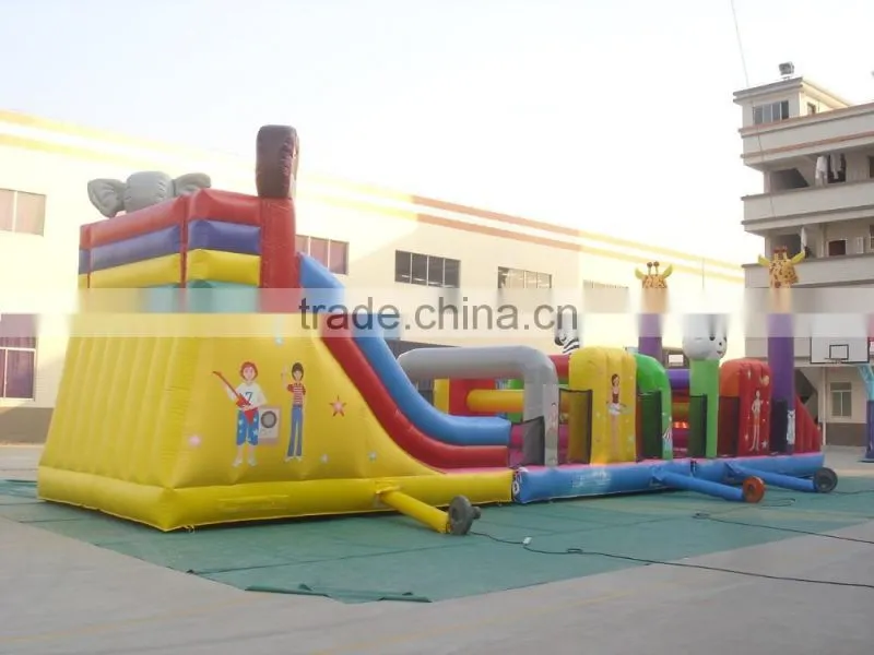 Commercial outdoor inflatable bouncer /inflatable slide bouncer /giant inflatable obstacle bouncer