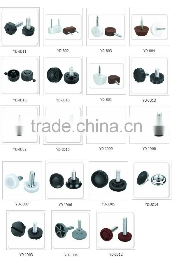M6/M8/M10 15-70mm adjustable feet/chair leg feet/chair glide feet