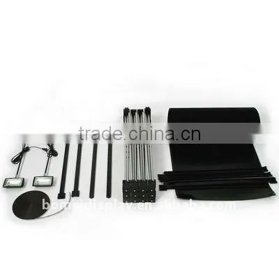 easy assembled folding spring pop up banner stand, trade show pop up backdrop wall