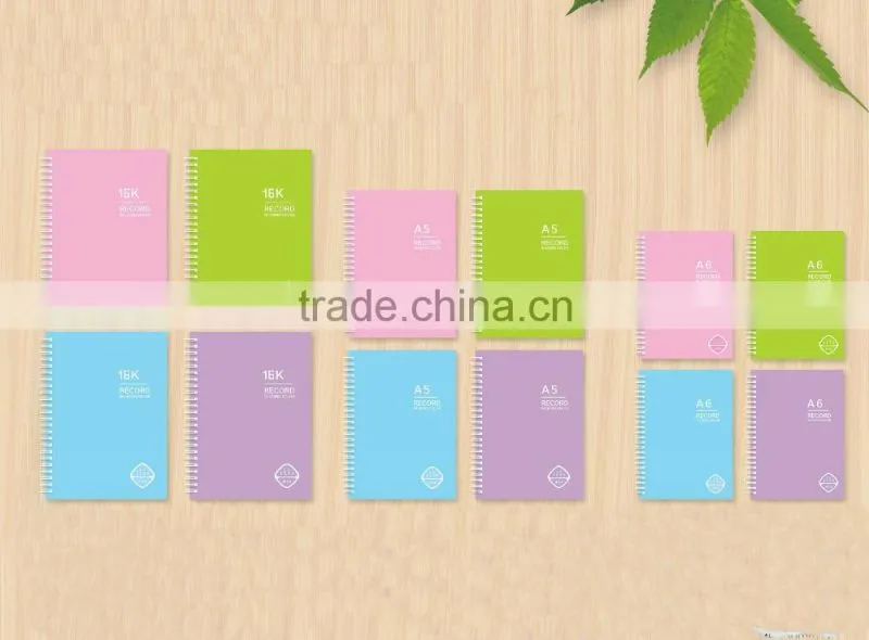 Product new colorful A5 size pp cover spiral notebook in school&office supplies and manufacturer made in china
