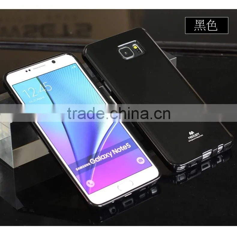 2016 High quality Newsets mercury Jelly Case TPU Case Ultra Slim TPU Case Cover for samsung glalaxy note 5 case