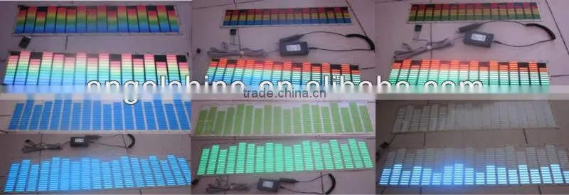 45x11cm Car Sticker Music Rhythm LED Flash Light Lamp Sound Activated Equalizer / car voice-activated music rhythm light