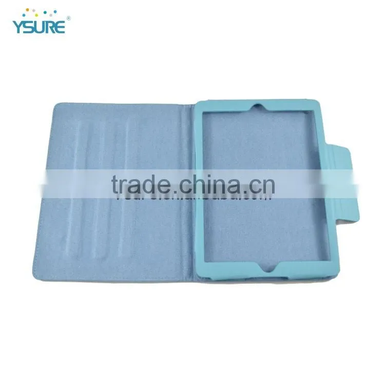Light Blue Quilted Leather Case for Apple iPad Air with Stand