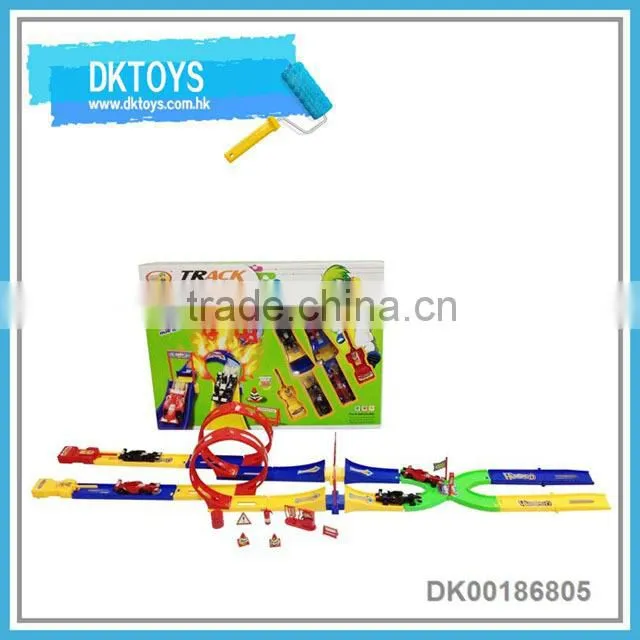 Premium Gift Racing Toy With Track Pop Up Car Launch Car Toy