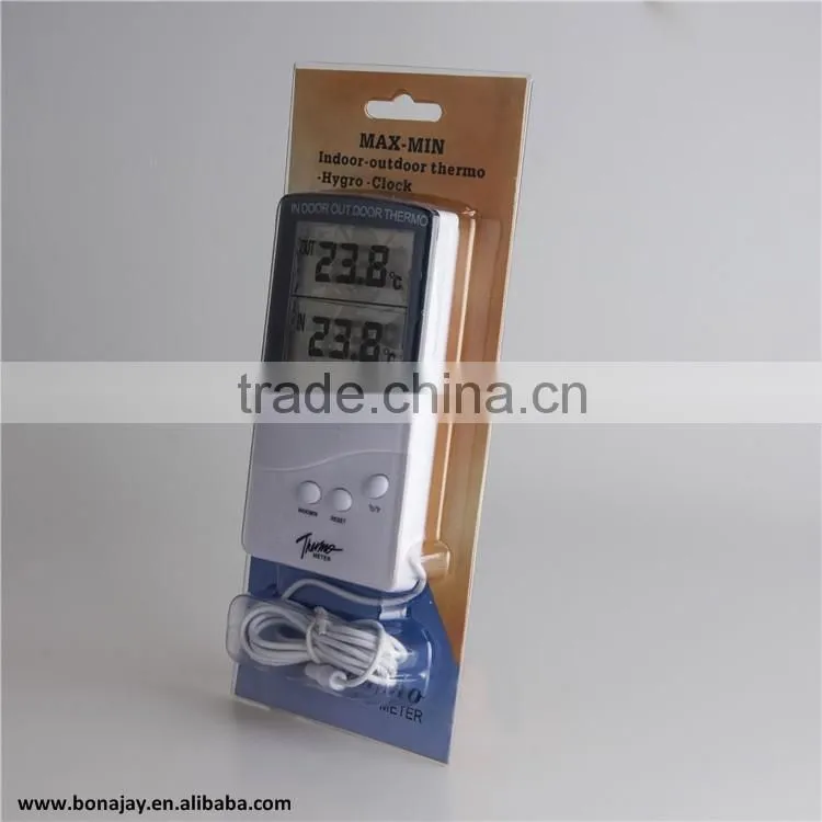 wired indoor and outdoor digital thermometer