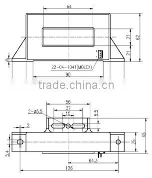 High performance-price ratio Hall effect DC AC current transducer / sensor RCS17A series for circuit detector up to 2000A