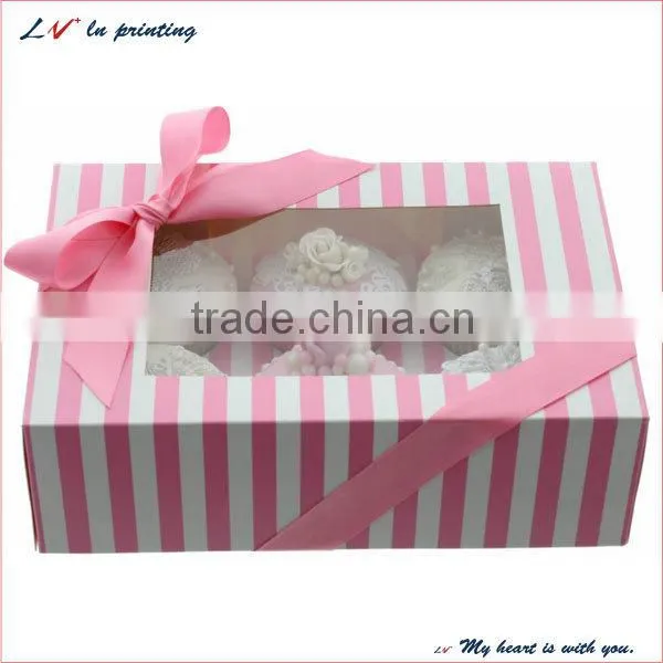 Custom window packaging cake boxes/ cardboard cake boxes with window wholesale