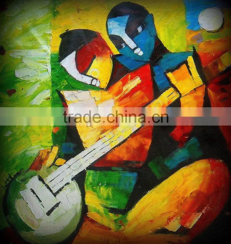 Modern Abstract Handmade Colorful People Art Painting