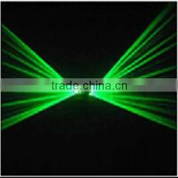 Double heads DMX control single green laser light for DJ
