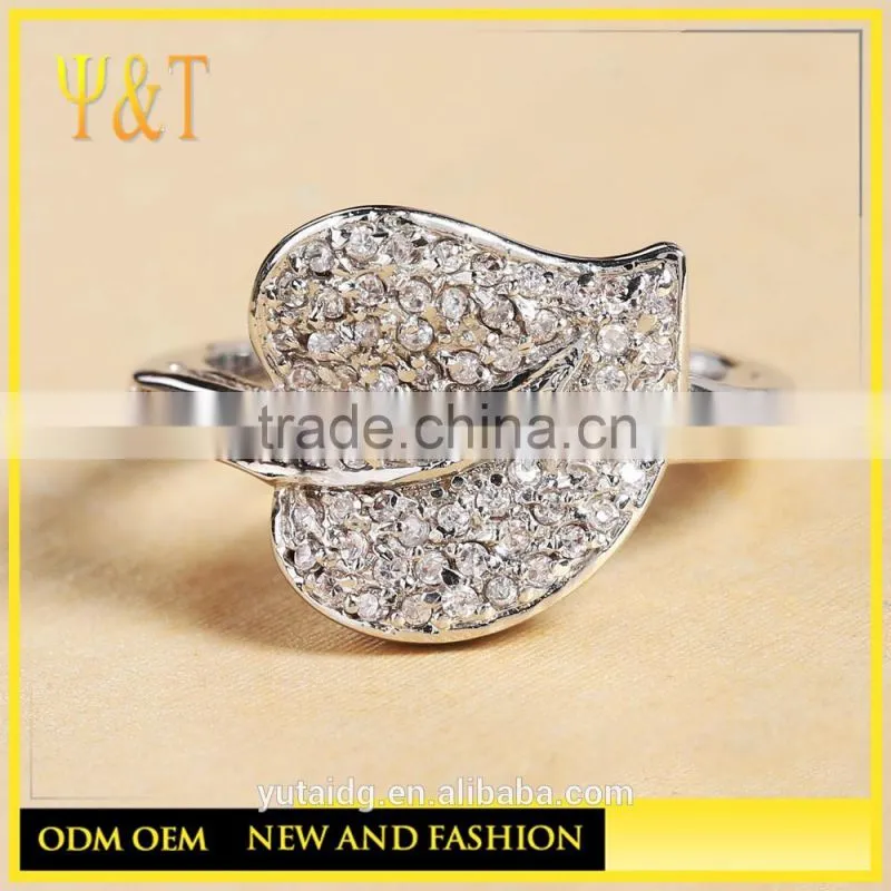 Jingli Jewelry Hot Sale Peach Heart Silver Engagement Ring (YJ-447)