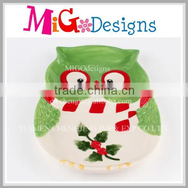 Animal Cartoon Owl Ceramic Tableware Plate Wholesale