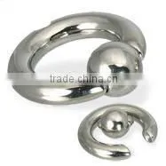 316L stainless steel peace acrylic ball labret ring body piercing jewelry