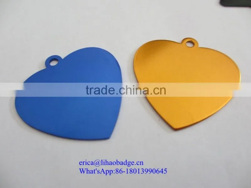 Etched Stainless steel Metal Dog Tag With white Screen Printed Logo