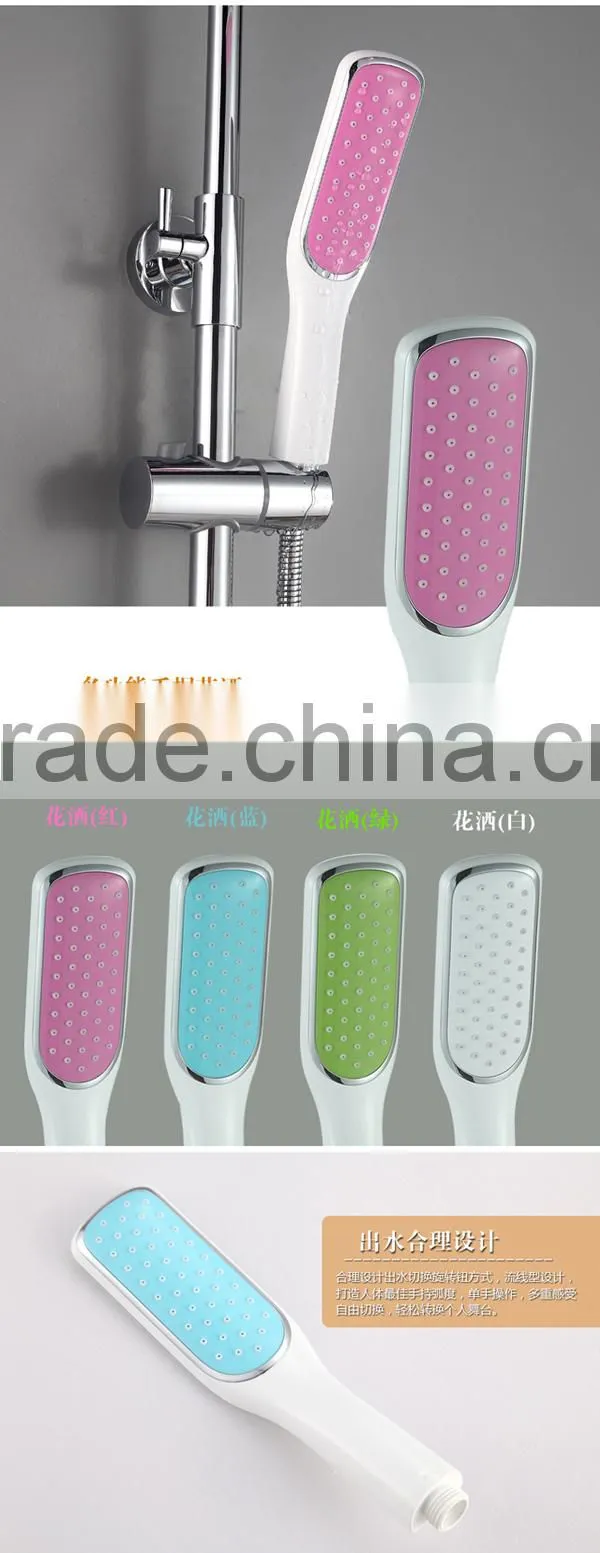best quality ceiling shower set, round shower head,new design color shower set