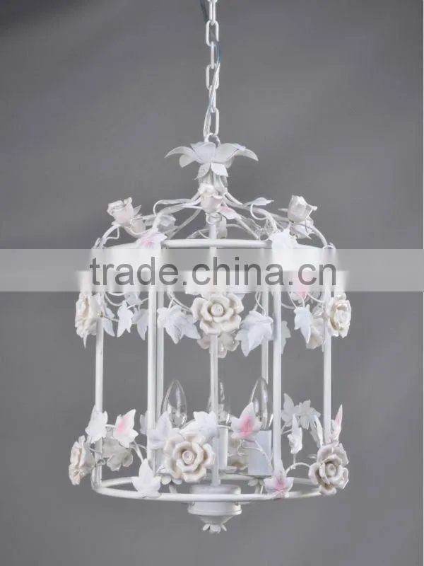 Spray paint metal leaves single table light