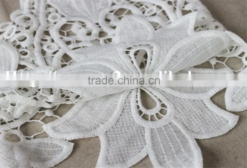 high quality big lily flower pattern polyester kintted embroidery vest for wholesale