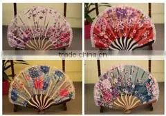 High quality print on paper tool bamboo handle fans use