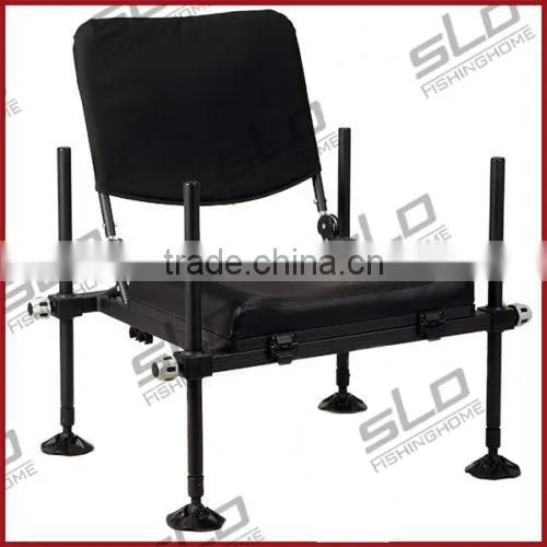 fishing aluminum seat box with adjustor leg with foldable Back rest