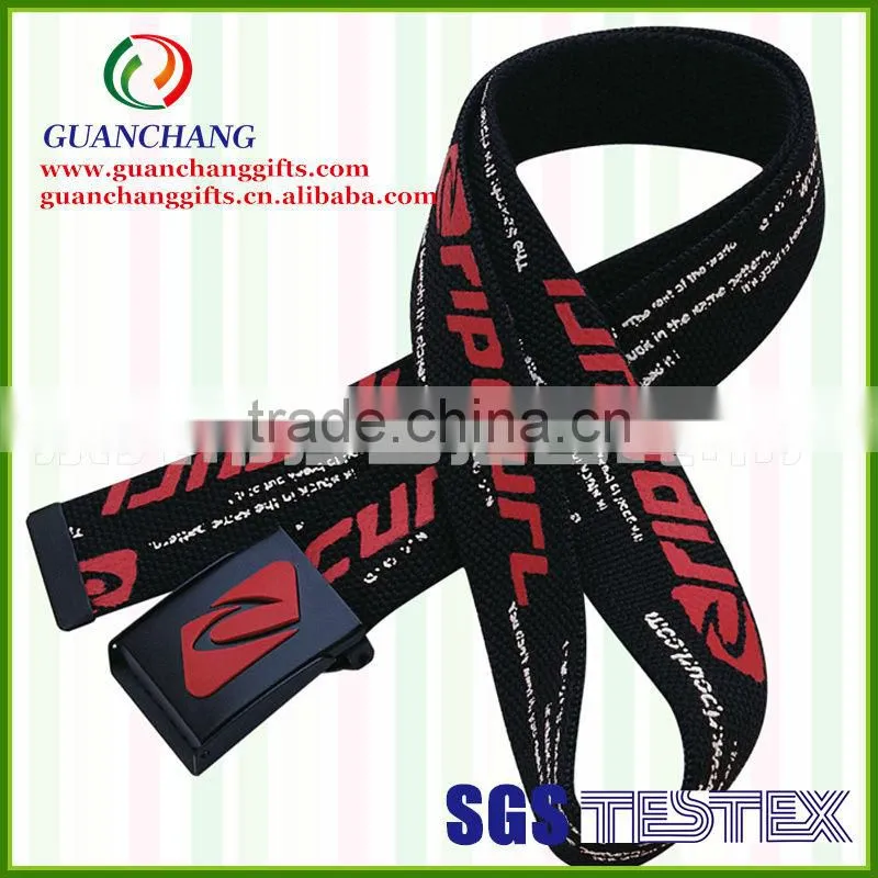 2013 China supply fashion Promotional gifts high quality woven belt customized silk screen printing waistband for men or women